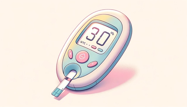 illustration of a glucometer, an important tool to now incorporate into a maternity toolkit for optimal newborn puppy care