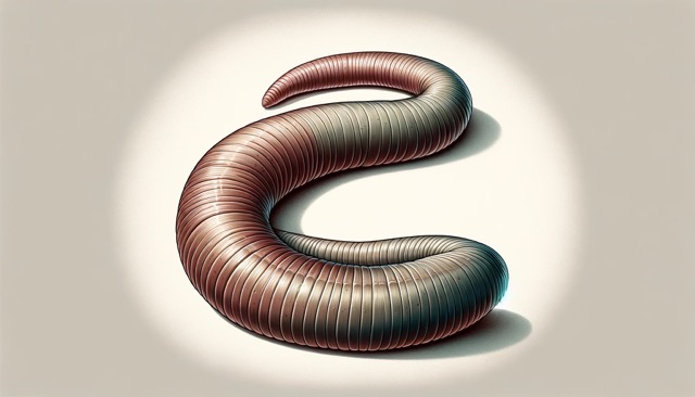 An illustrative depiction of a roundworm, designed to be educational and informative.