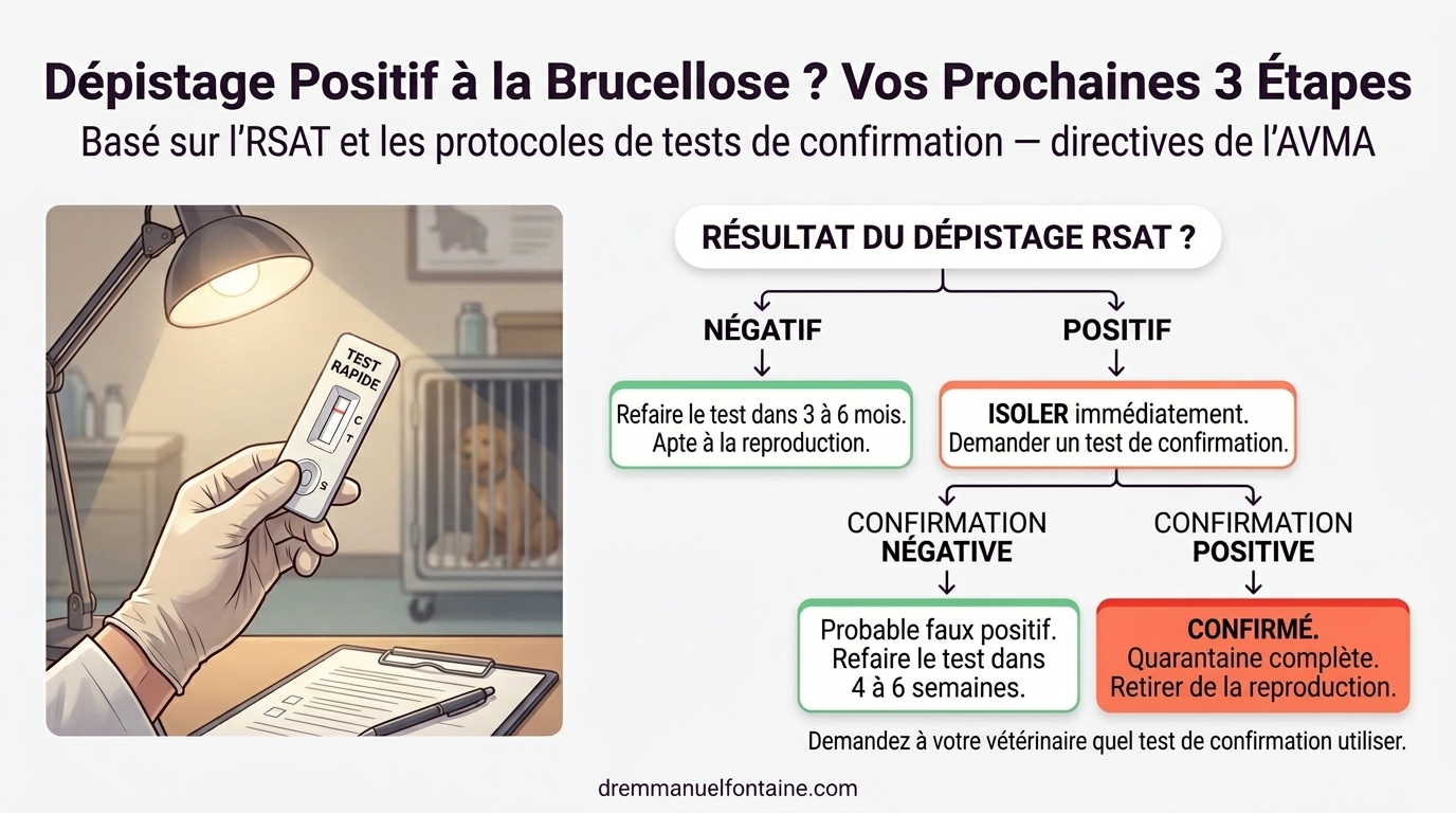 Arbre décisionnel de dépistage positif de brucellose canine - Dr Emmanuel Fontaine