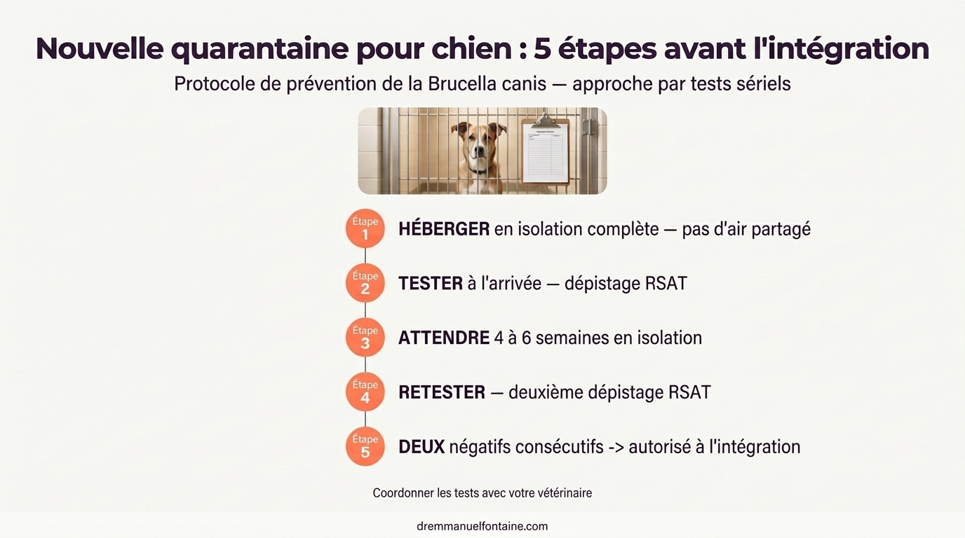 Protocole de quarantaine pour nouveau chien - Prévention de la brucellose - Dr Emmanuel Fontaine