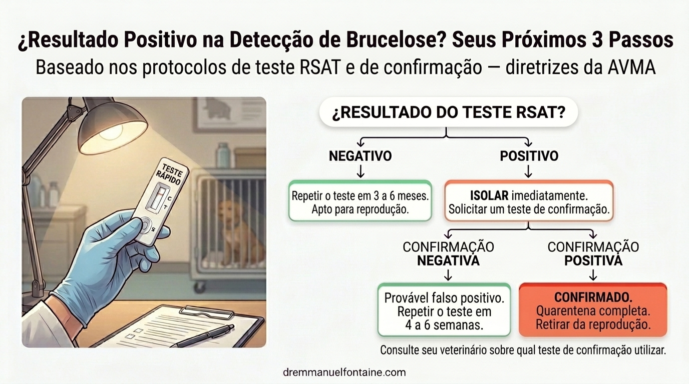 Árvore de decisão para teste positivo de brucelose canina - Dr. Emmanuel Fontaine