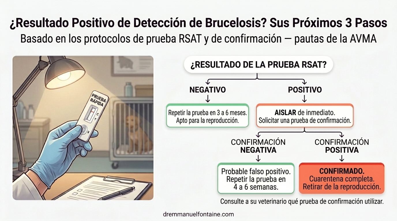 Árbol de decisión para prueba positiva de brucelosis canina - Dr. Emmanuel Fontaine