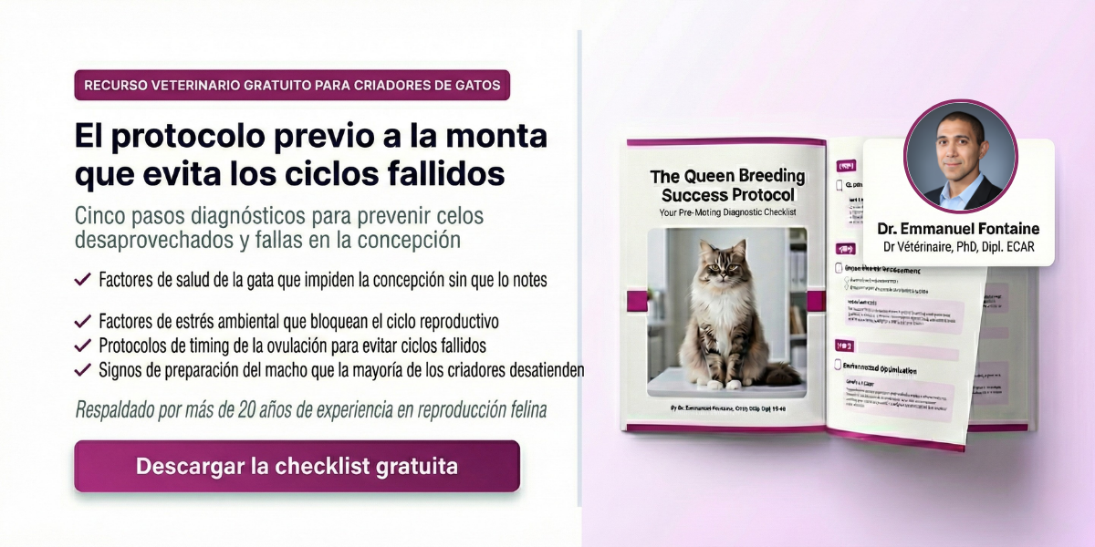Protocolo pré-acasalamento gata Guia grátis - Dr. Emmanuel Fontaine