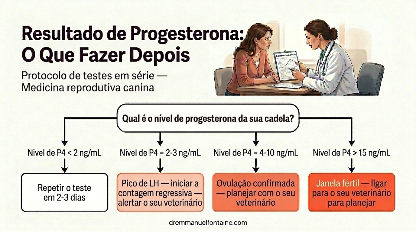 Árvore de decisão para o momento da ovulação na cadela