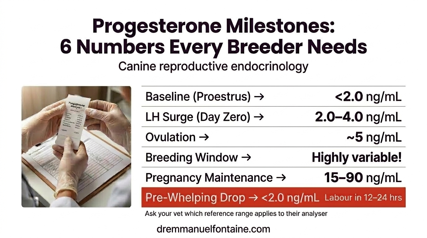 Ovulation timing worksheet - normal vs vet consultation signs