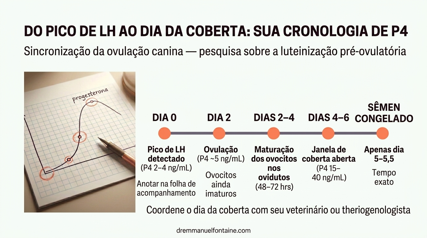 Pico de LH e cronologia de acasalamento - planilha de acompanhamento de ovulação