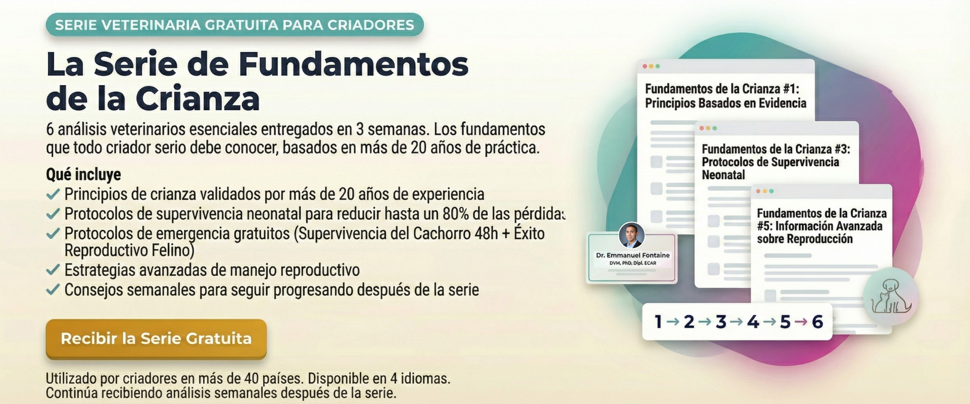 Serie fundamentos crianza perro y gato - Curso email gratuito para criadores