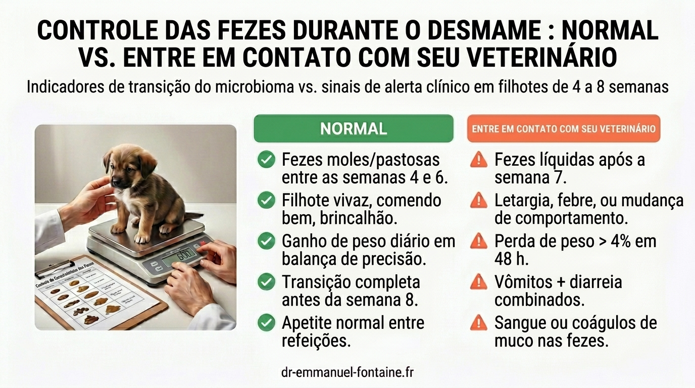 Infográfico 6 números chave protocolo desmame filhote