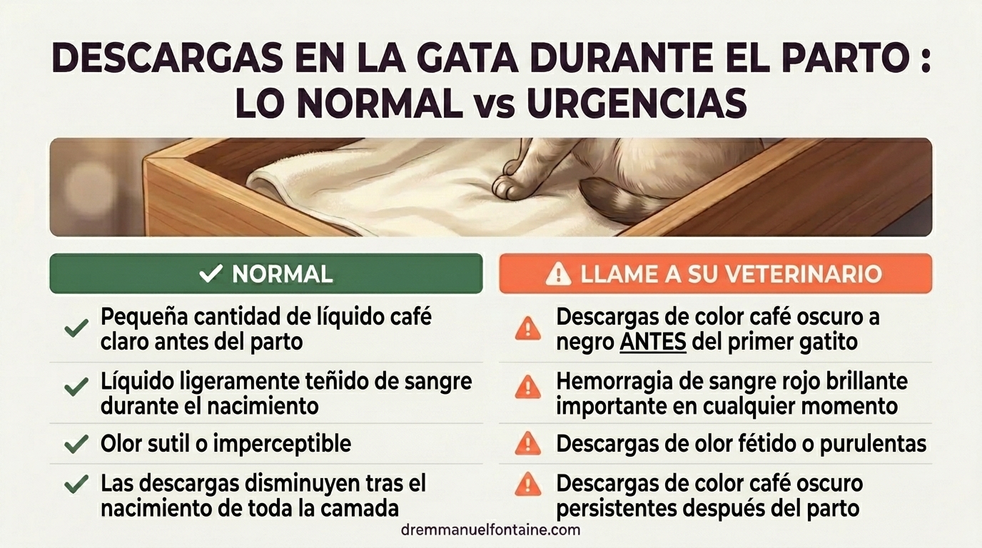Flujos en la gata: normal vs emergencia - Distocia felina