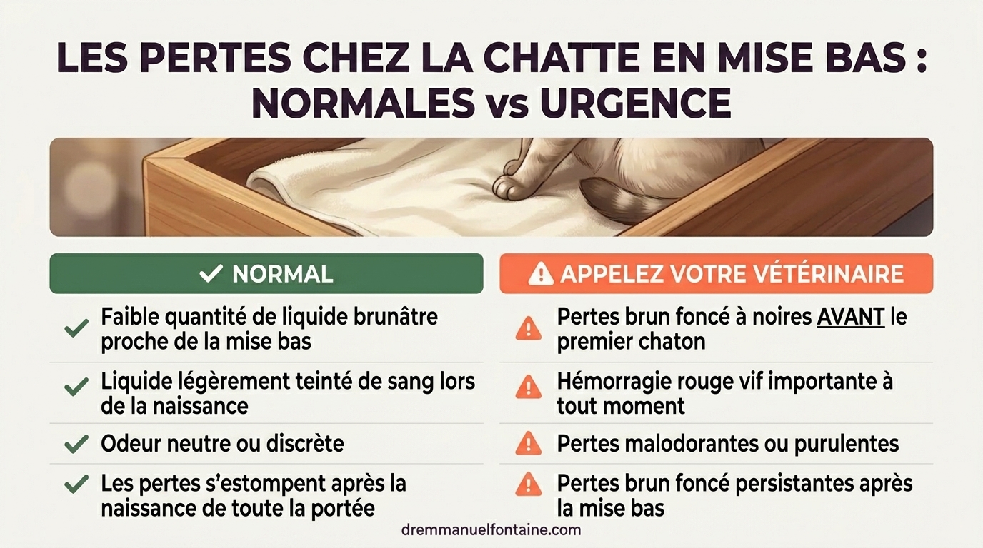 Ecoulements chez la chatte: normal vs urgence - Dystocie feline