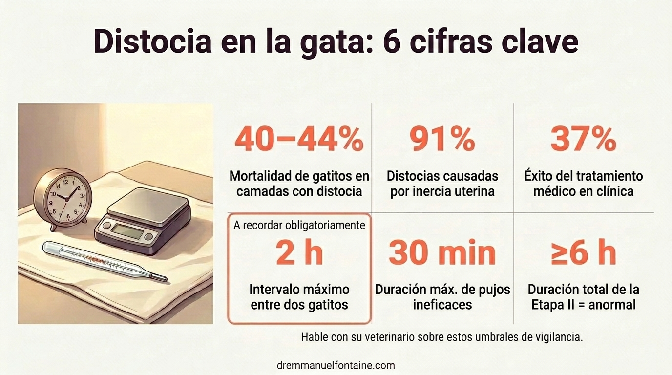 Distocia felina: 6 cifras a conocer - Infografia del Dr. Emmanuel Fontaine