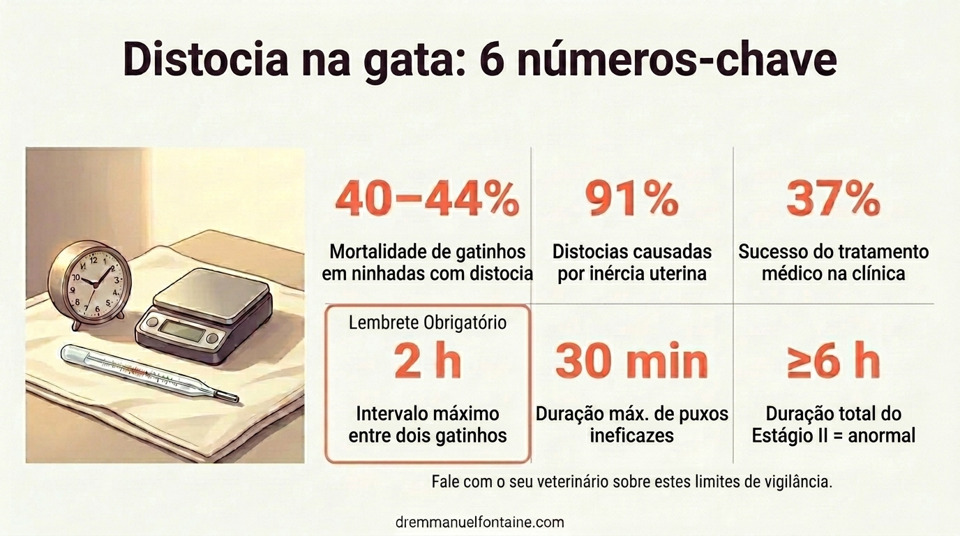 Distocia felina: 6 numeros para conhecer - Infografico do Dr. Emmanuel Fontaine