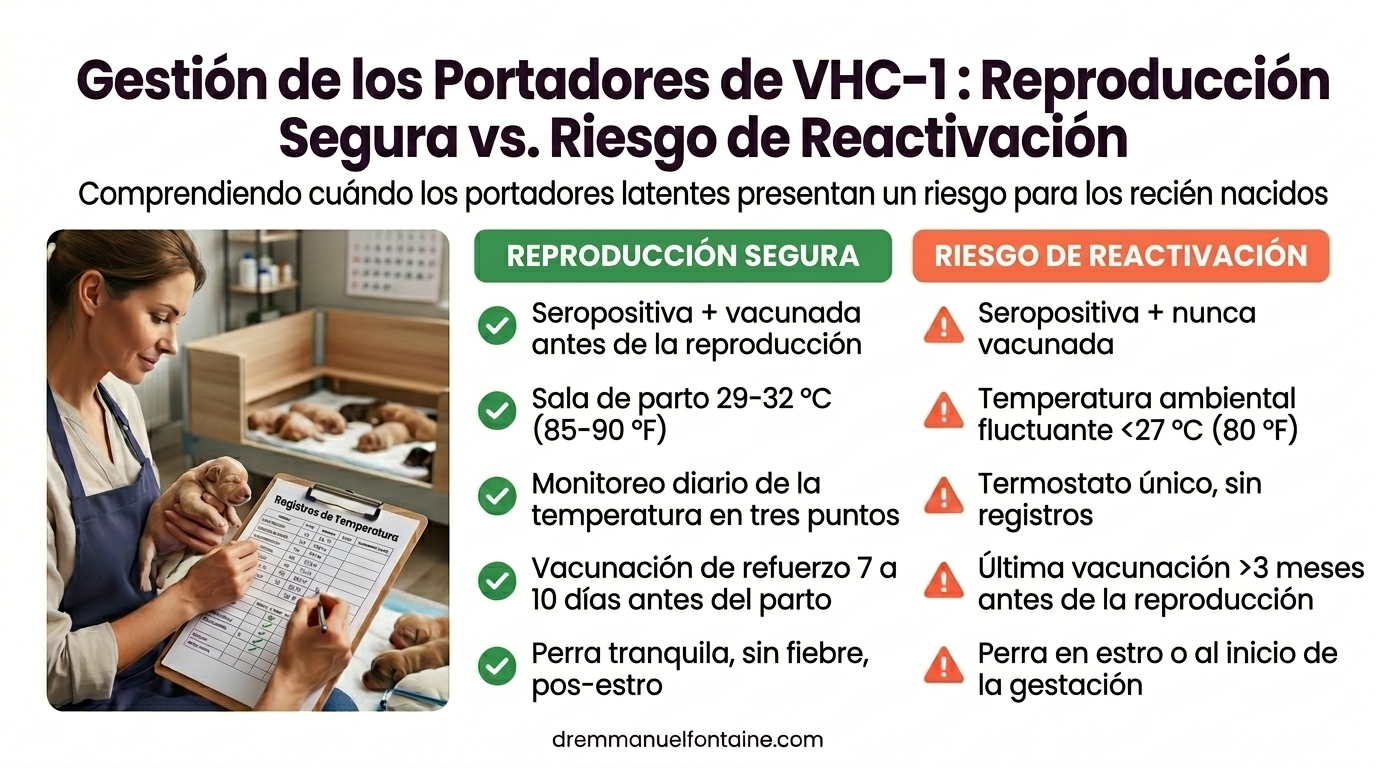 Infografía manejo del portador CHV-1 y riesgo reproductivo