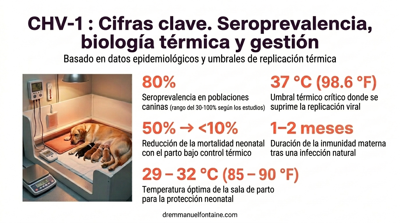 Infografía CHV-1 seroprevalencia y biología térmica