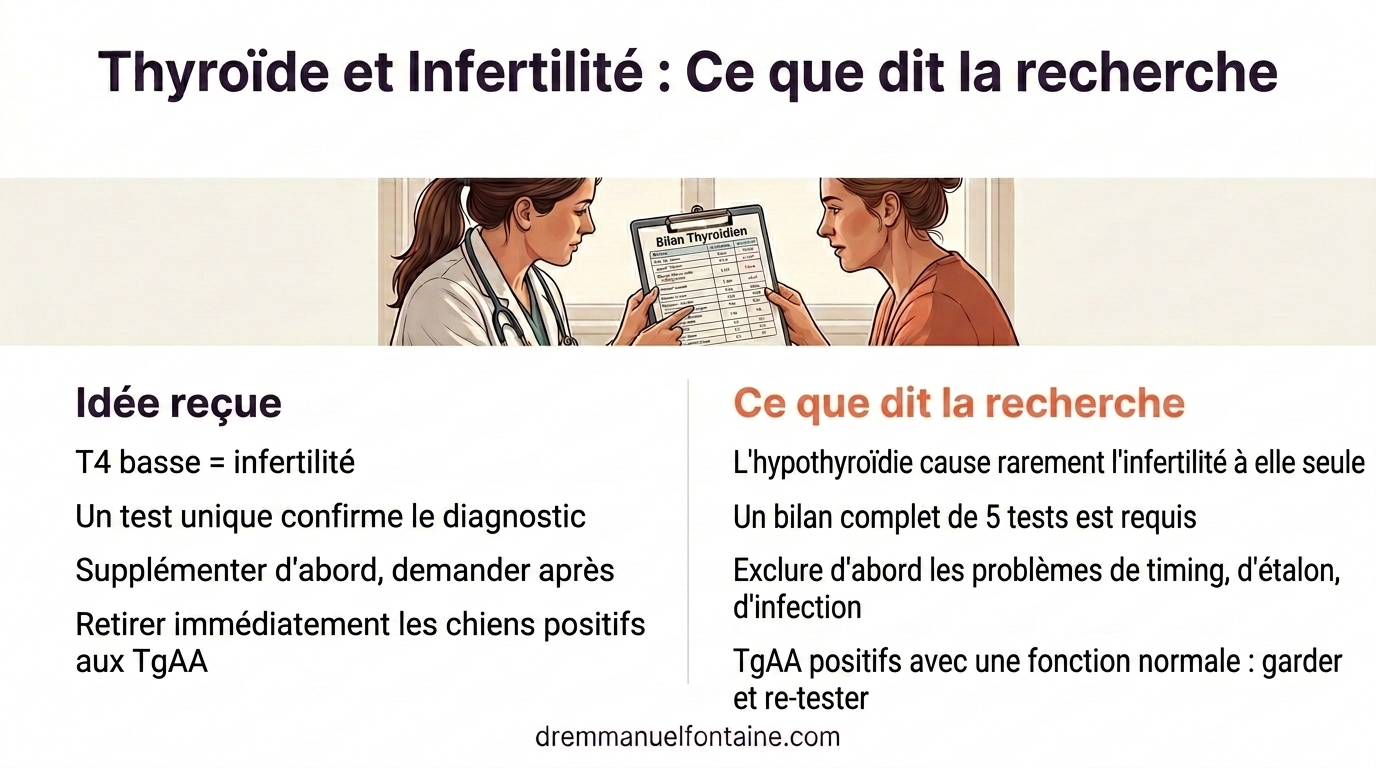 Hypothyroïdie chien reproducteur mythe versus recherche infographie