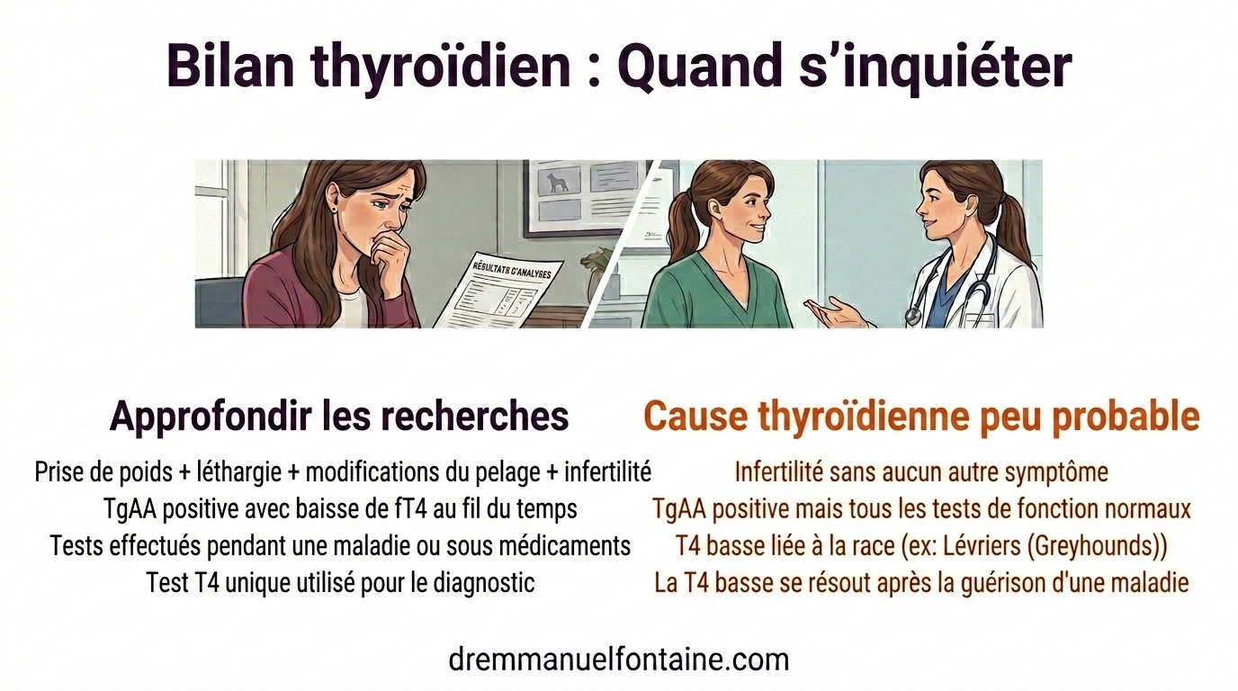 Hypothyroïdie chien reproducteur quand s'inquiéter infographie