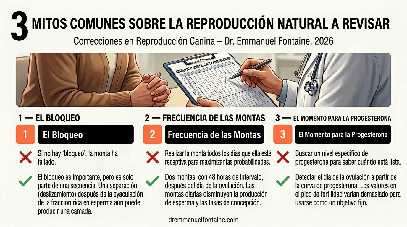 Monta natural: 3 creencias que actualizar - infografia por Dr. Emmanuel Fontaine