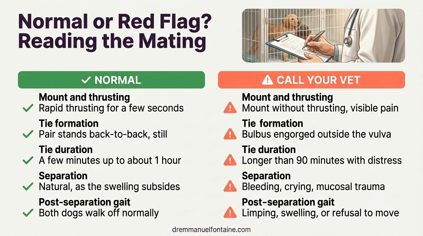 Normal or Red Flag? Reading the Mating - infographic by Dr. Emmanuel Fontaine