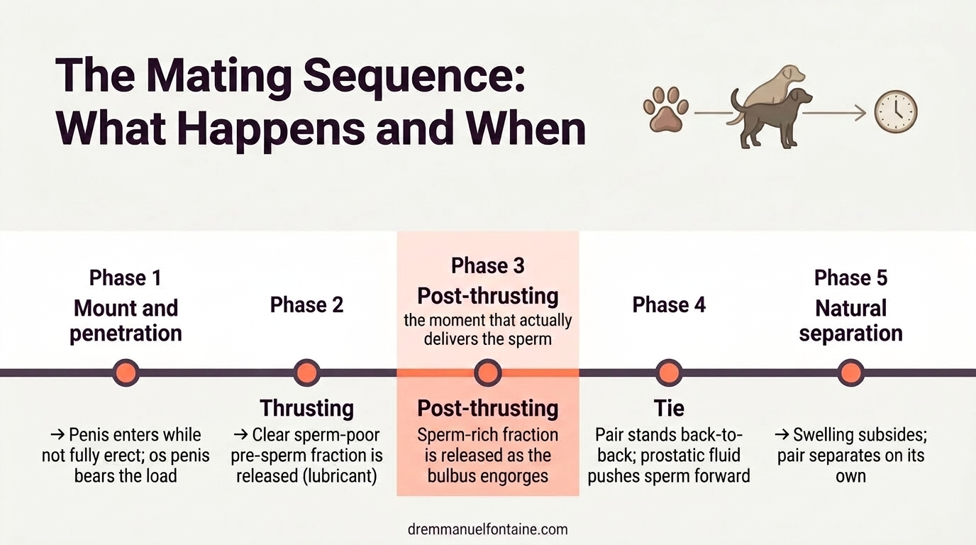 The Mating Sequence: What Happens and When - infographic by Dr. Emmanuel Fontaine