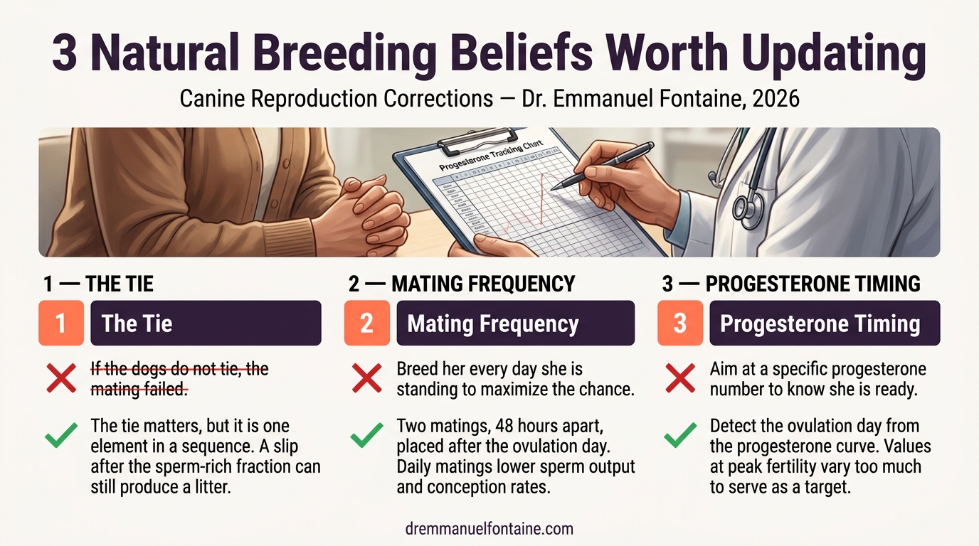 Natural Breeding: 3 Beliefs Worth Updating - infographic by Dr. Emmanuel Fontaine
