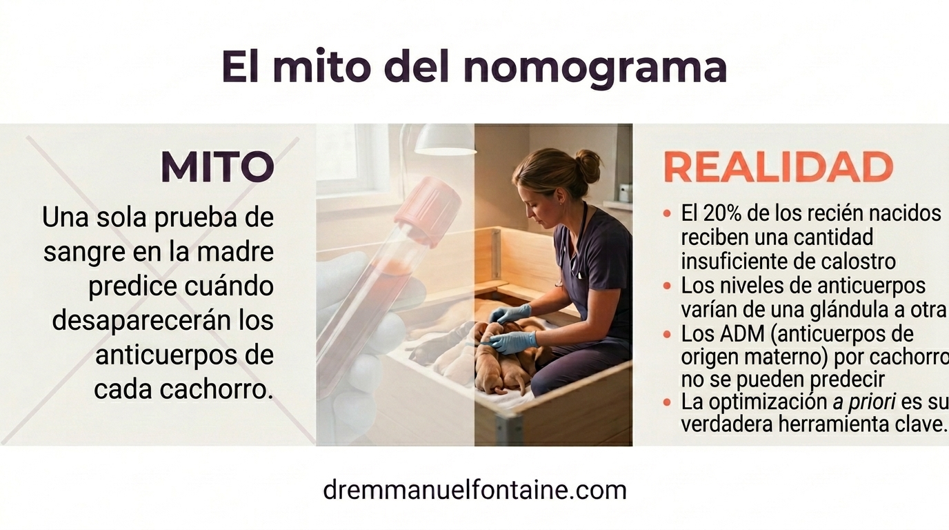 El mito del nomógrafo: por qué un solo título sérico de la madre no puede predecir la desaparición del MDA por cachorro