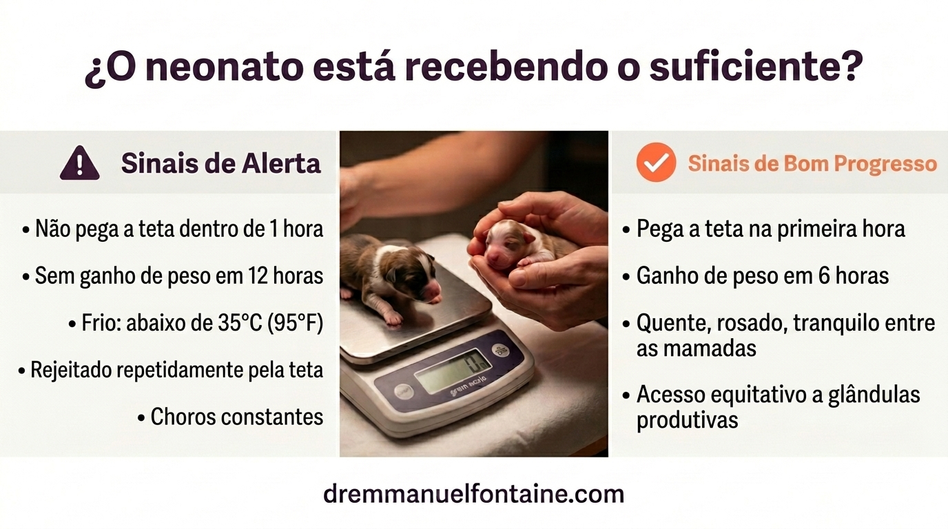 Este neonato está recebendo o suficiente? Lista bandeira vermelha / bandeira verde para ingestão de colostro nas primeiras 24 horas