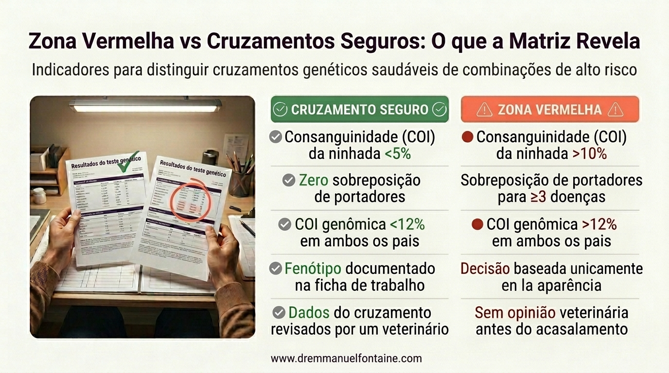 Genetic Pairing Safe Zone vs Red Zone Infographic