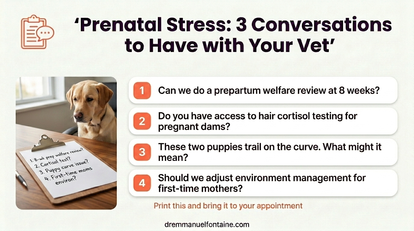 Prenatal Stress: Conversations to Have with Your Vet Infographic