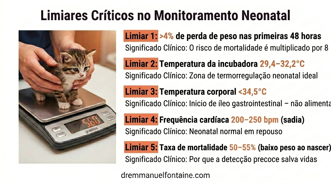 Curva de Crescimento Filhote Limiares Criticos - Monitoramento Peso Neonatal Infografico
