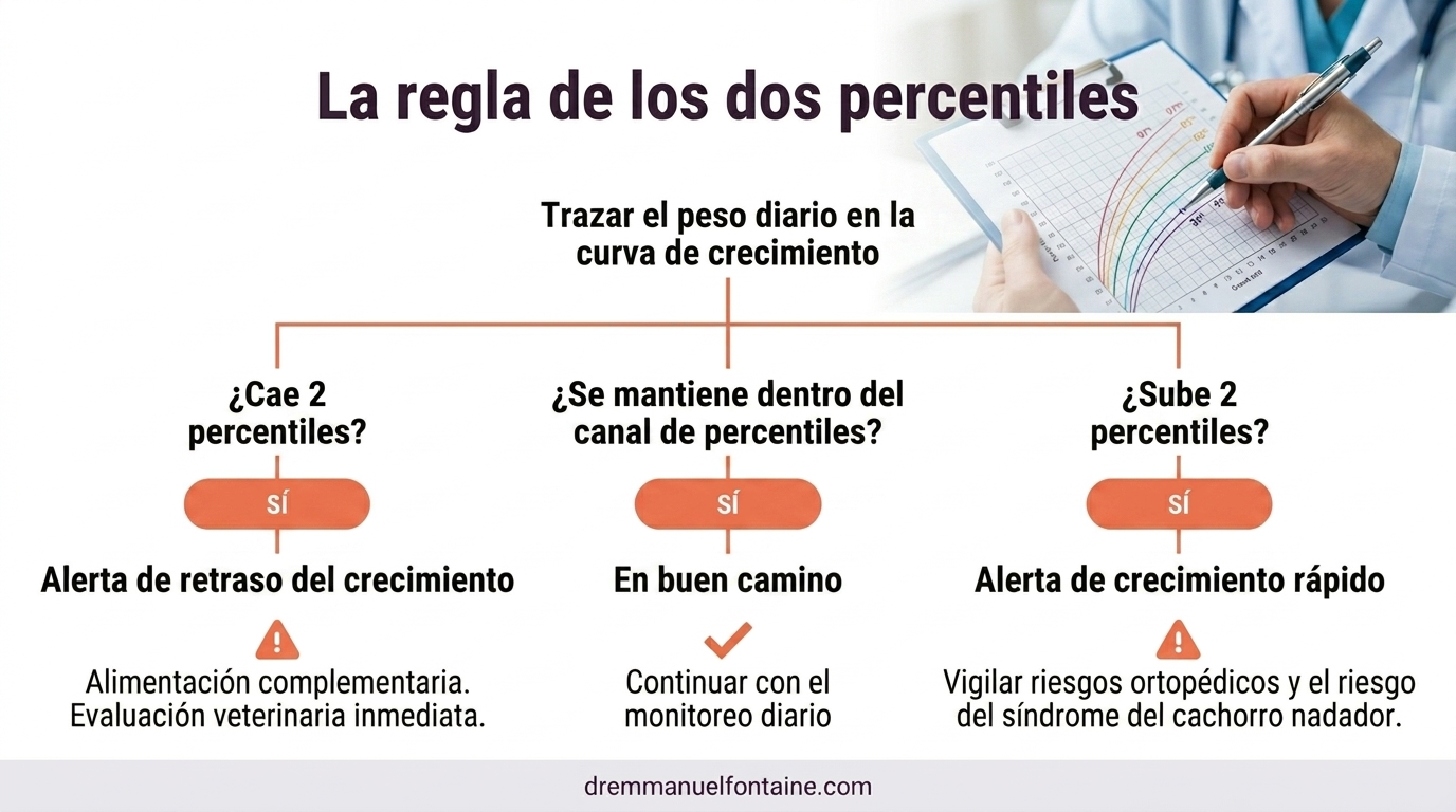 Curva de Crescimento Filhote Arvore de Decisao - Quando Intervir Infografico