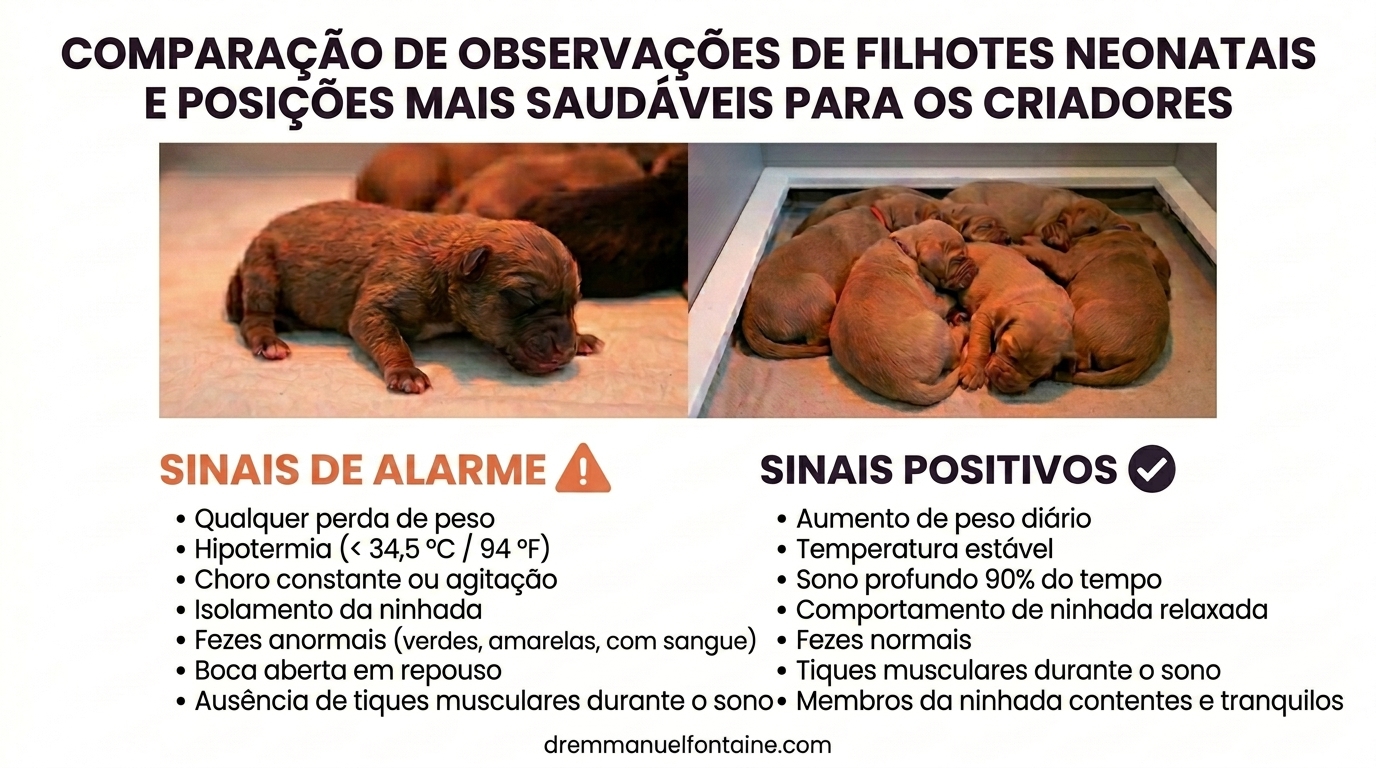 Curva de Crescimento Filhote Bandeiras Vermelhas e Verdes - Monitoramento Crescimento Neonatal Infografico