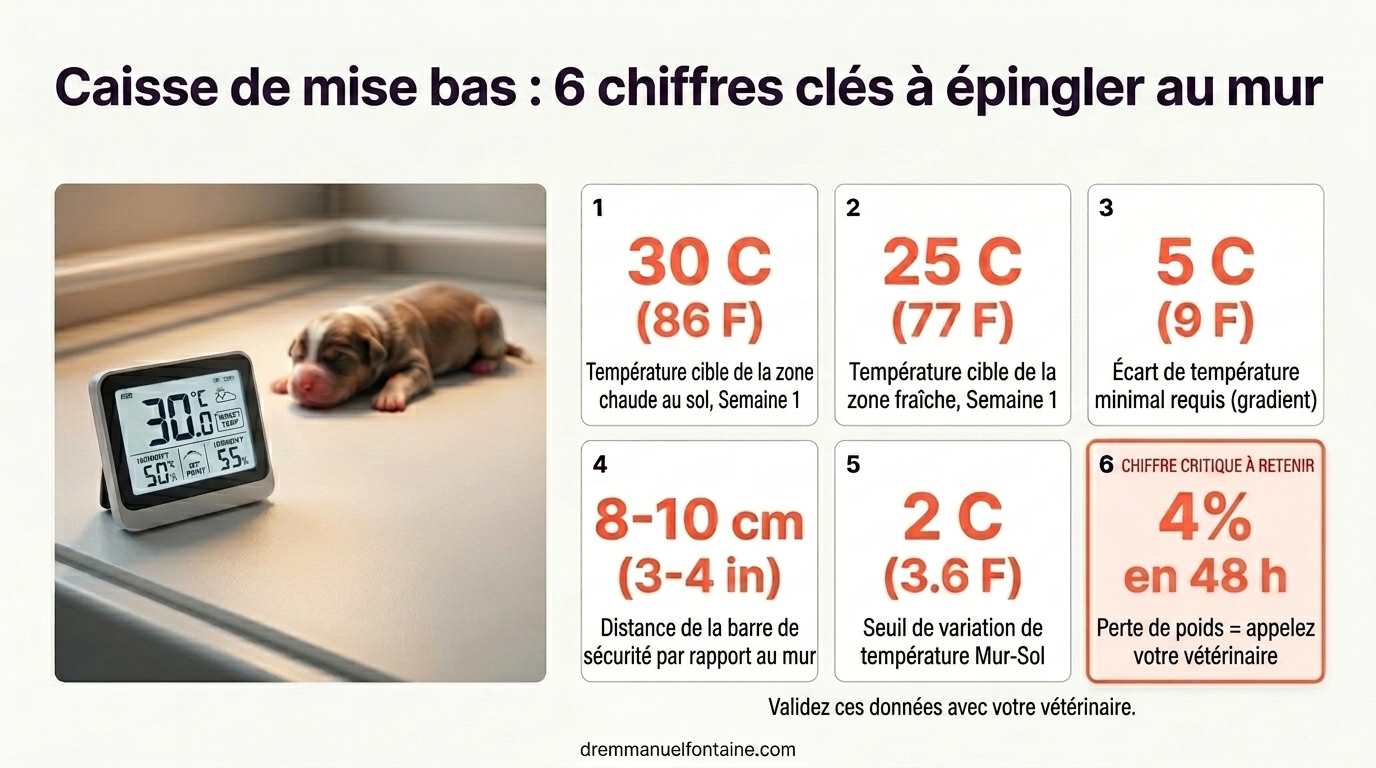 Six chiffres clés à épingler au mur pour la caisse de mise bas