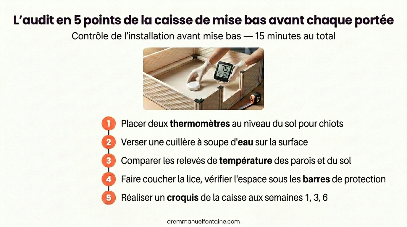 L'audit en 5 points de la caisse de mise bas à faire avant chaque portée