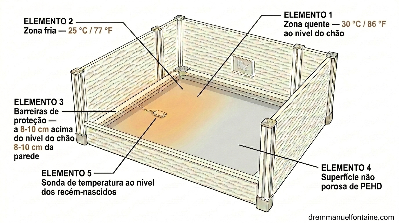 Os cinco elementos ambientais que devem funcionar juntos dentro de uma caixa de parto