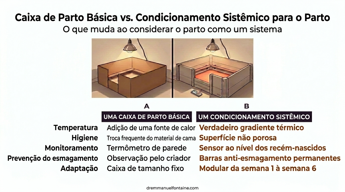 Caixa básica vs. instalação baseada em sistema: comparação lado a lado