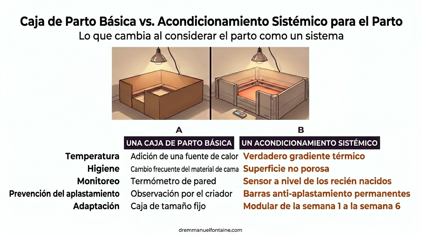 Caja básica vs. instalación basada en sistema: comparación lado a lado