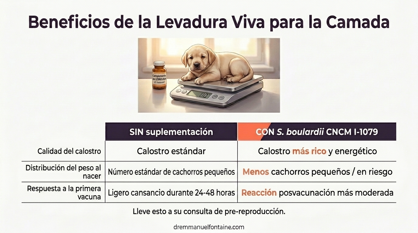 Levadura Viva Materna: beneficios para la camada comparativo