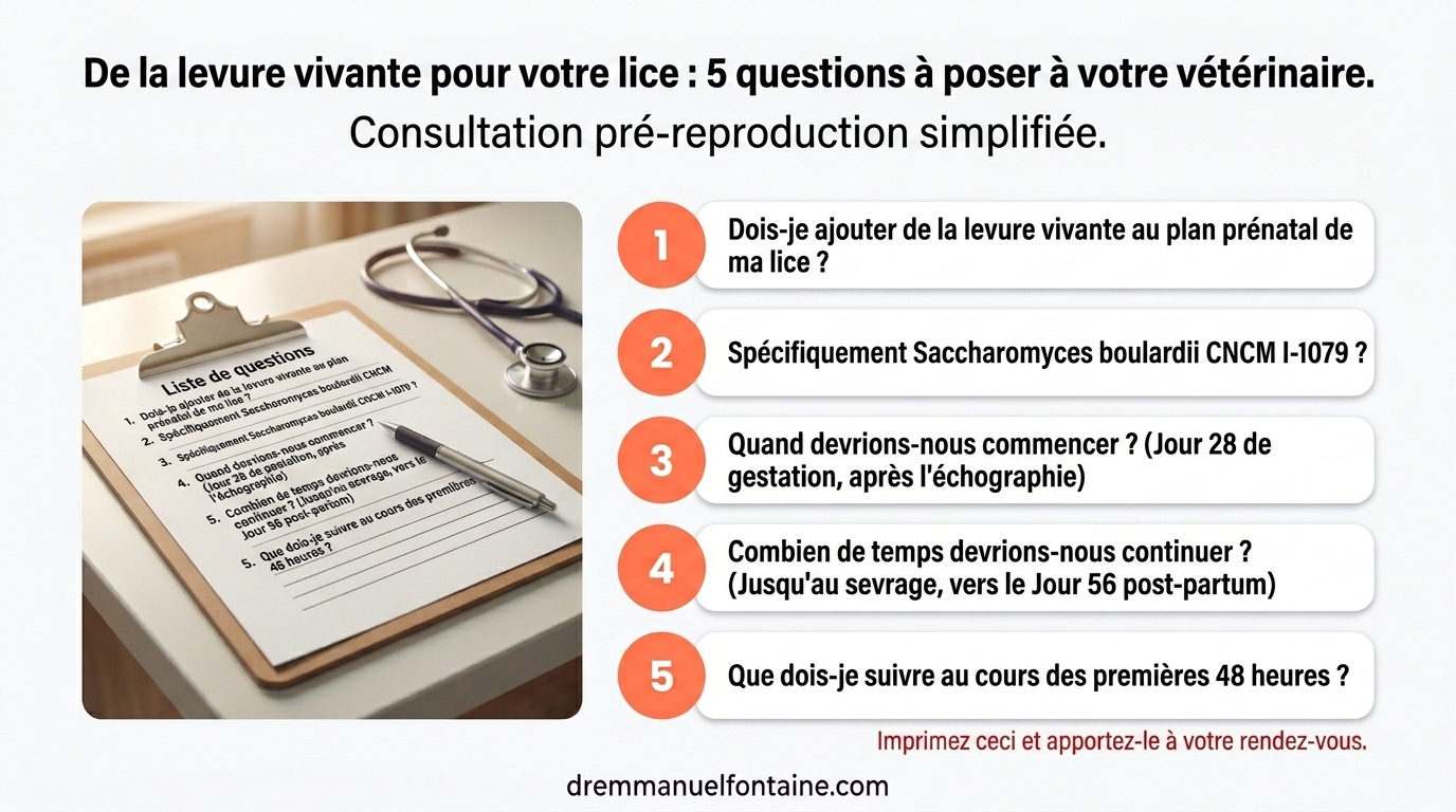 Levure Vivante Maternelle: 5 questions à poser à votre vétérinaire