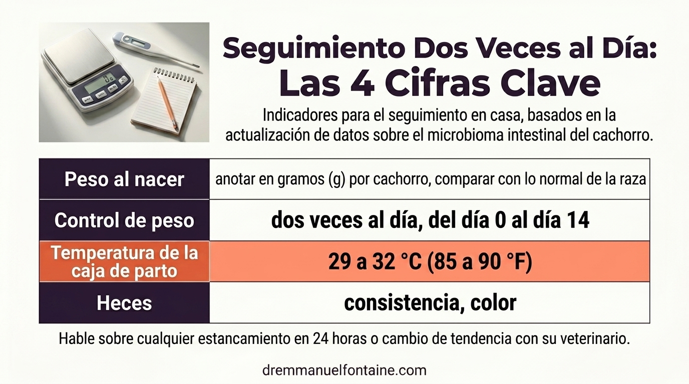 Seguimiento dos veces al día 4 números infografía