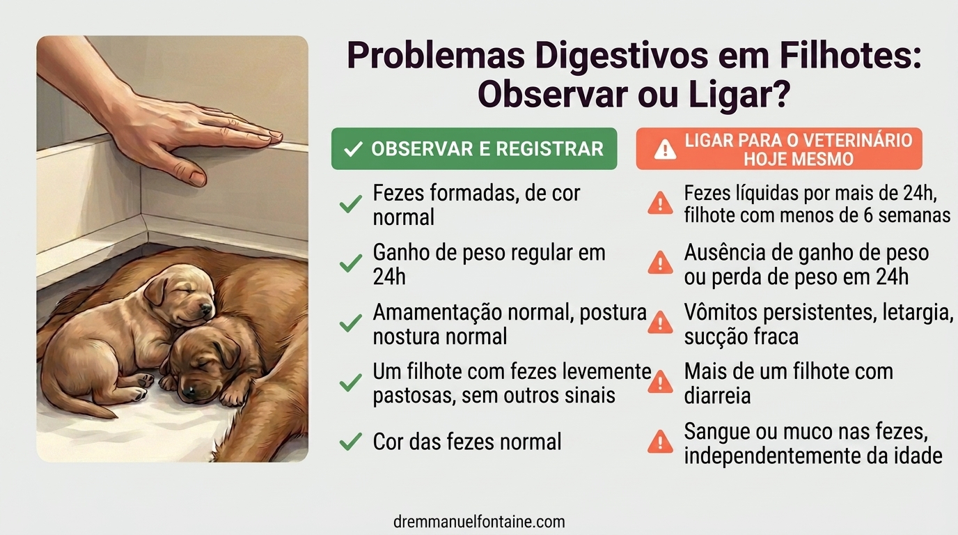 Observar ou ligar para o veterinário infográfico