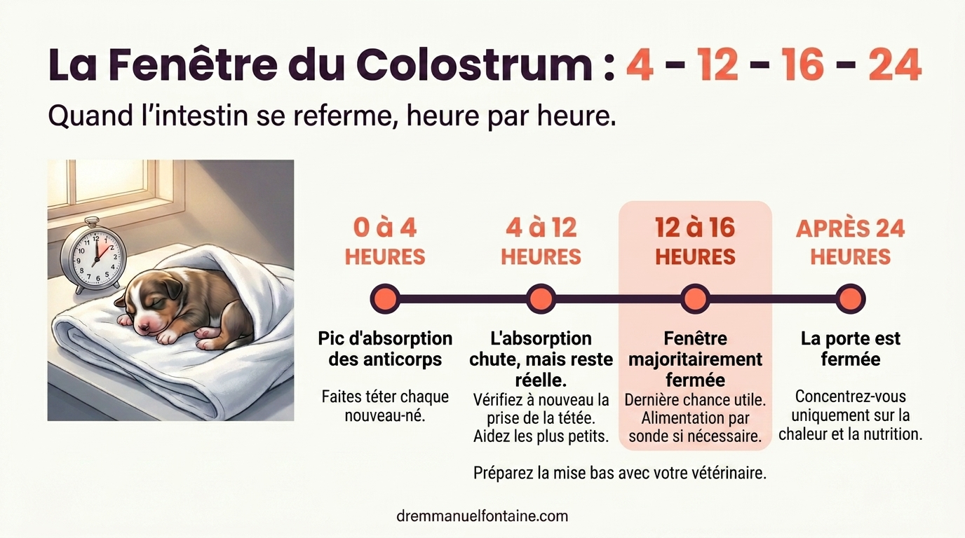 Infographie fenêtre du colostrum 4-12-16-24
