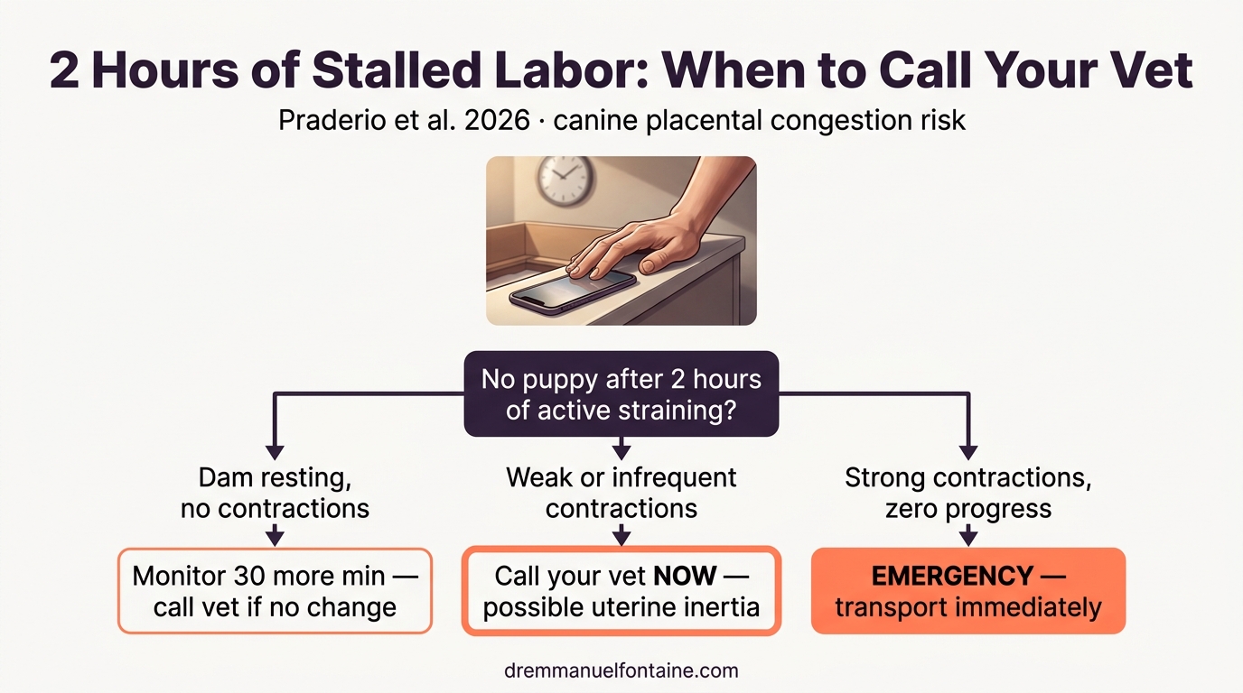 Prolonged labor and placental health: the 2-hour stalled labor decision tree infographic