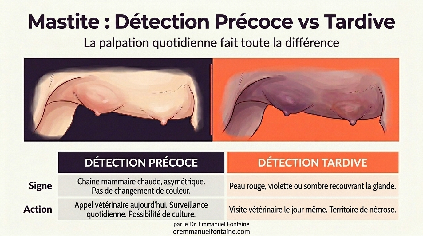 Mastite attrapée tôt et mastite attrapée tard