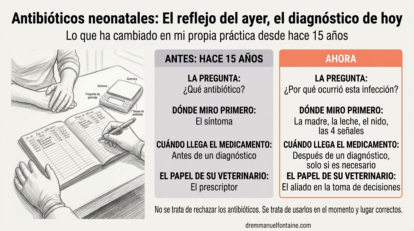 Antibióticos en recién nacidos: el reflejo de ayer, el diagnóstico de hoy, infografía